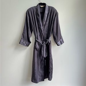Vintage Gold Tag Victorias Secret Gray Robe